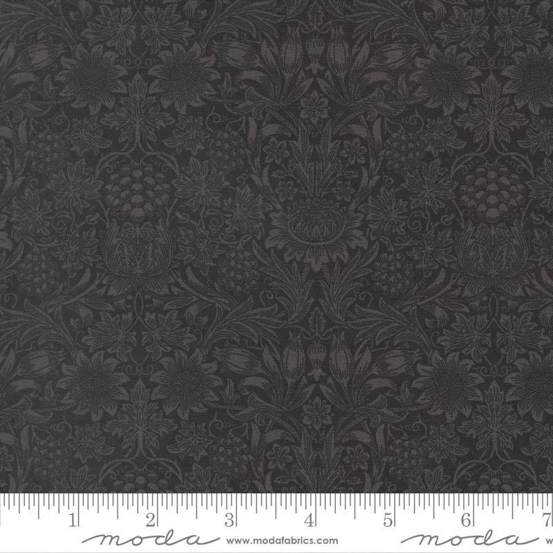 Morris Muse || Sunflower Damask || Ebony