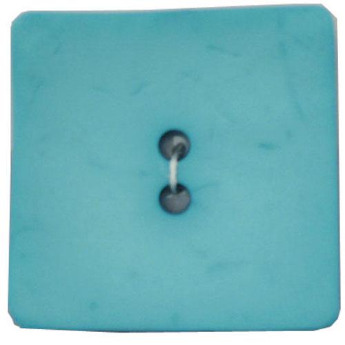 Square Turquoise 60mm Button