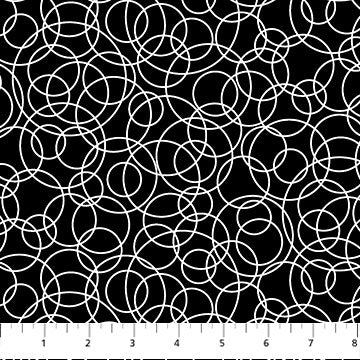 Basically Black & White Tangled Circles Negative