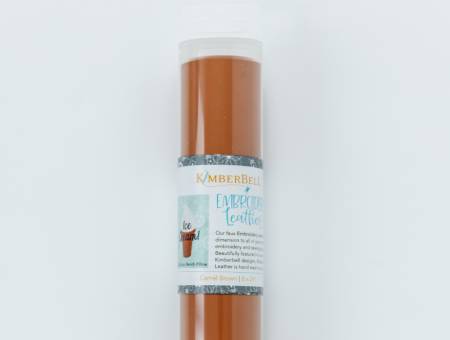 Embroidery Leather Camel Brown