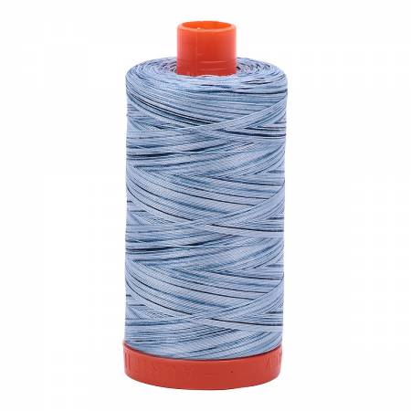 Aurifil Cotton 50wt 4669 Variegated Stonewash Blues