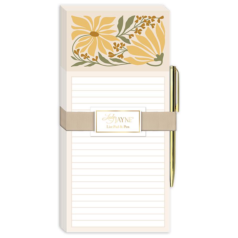 FM Magnetic Notepad w/Pen Sunflower