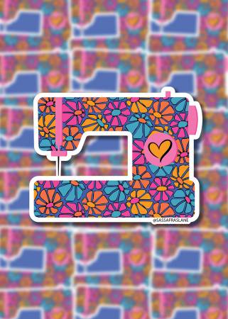 Daisy Sewing Machine Sticker (1 Sticker)