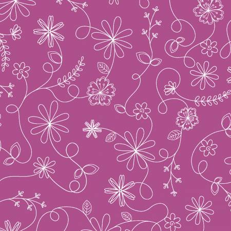 Kimberbell Basics Violet Red Swirl Floral