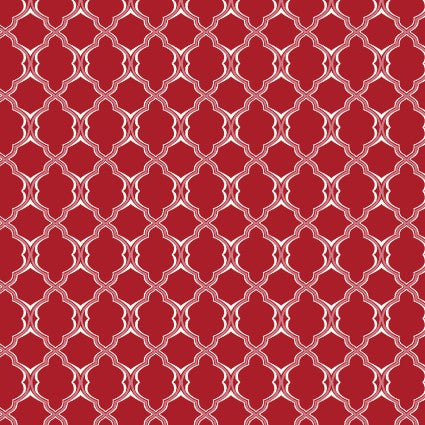 Betty's Geraniums Lattice Geo Red