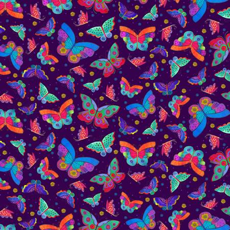 Fantasticats Dark Purple Digital Flutterbyes