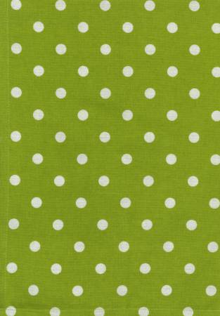 Tea Towel Polka Dots Lime Green