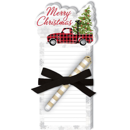 Diecut Notepad w/Pen Pl Truck Tree 50258