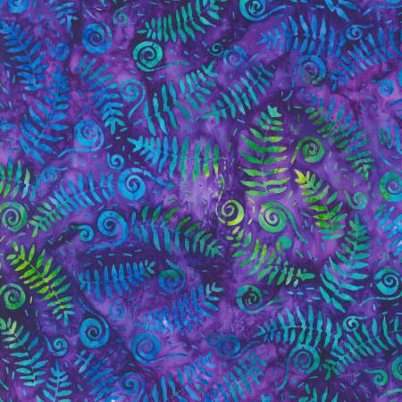 Totally Tropical Ferns Violet Batik