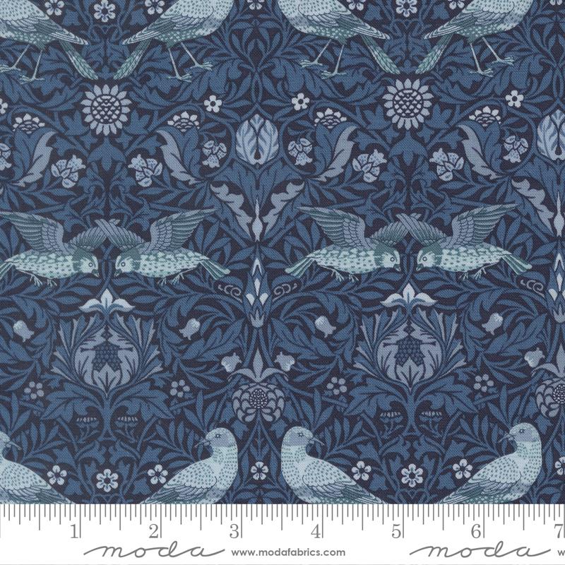 Morris Muse || Birds Damask || Twilight