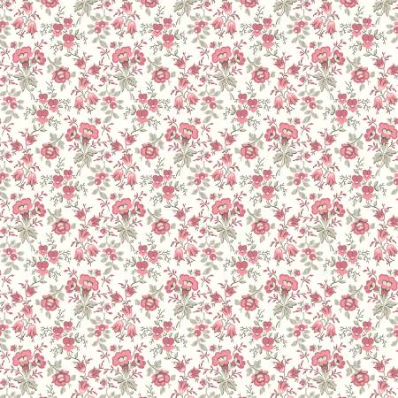 Blushing Blooms Cream/Multi Flowers and Buds