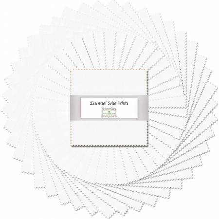 Essential Solids || White || 5in Squares