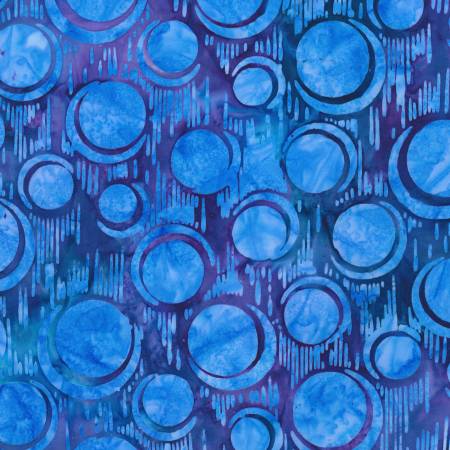 Bubbles Blues Ocean Batik