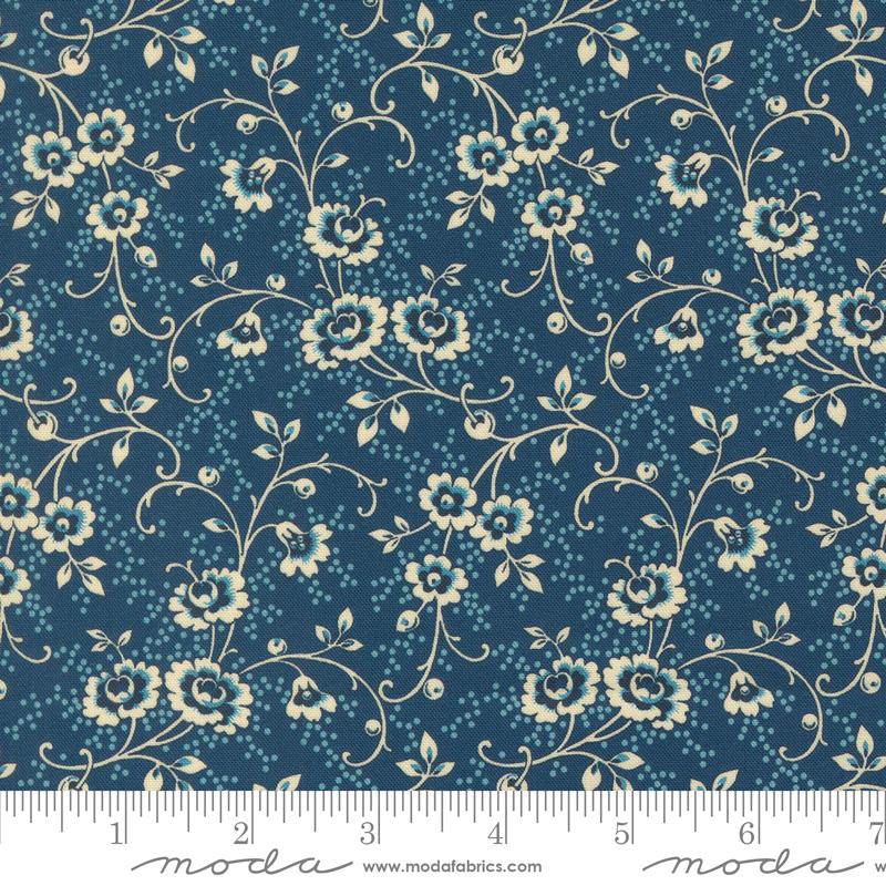Lydias Lace Indigo Vintage Vines/Florals