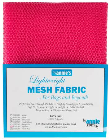 Lightweight Mesh Fabric - Lipstick 18in x 54in