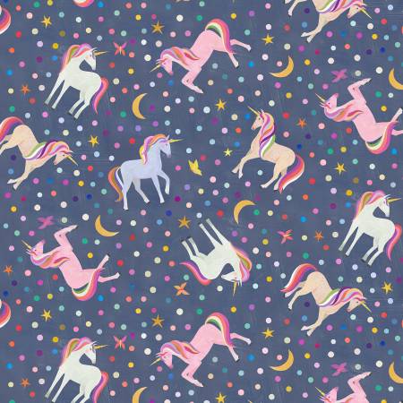 Enchanted Unicorn Navy Rainbow Unicorns