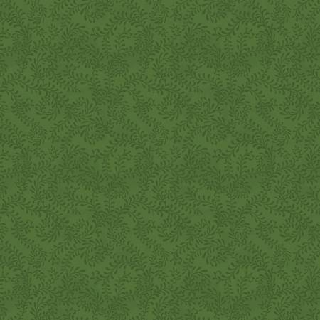 Swirling Leaves Forest Green