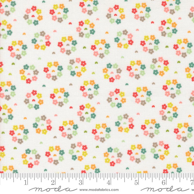 Raspberry Summer Dainty Floral Circles Multi Cloud