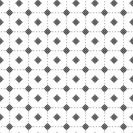 Shadow Blooms White Diamond Grid