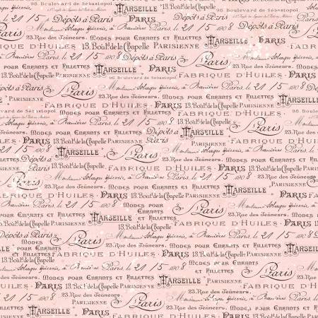 Parisian Snippets Words Lt. Pink