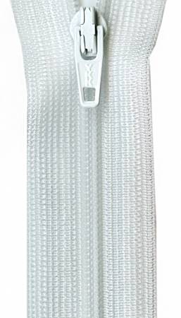 Beulon Polyester Coil Zipper 22in White