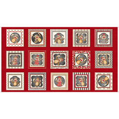 Monkey Biz Sock Monkey Picture Panel Red 28364-R 24" x 42"