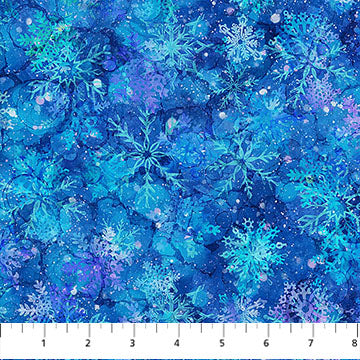 Midwinter Magic Snowflakes Md Blue Multi