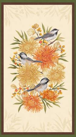 Chickadee Charm Multi Large 24" x 42" Panel