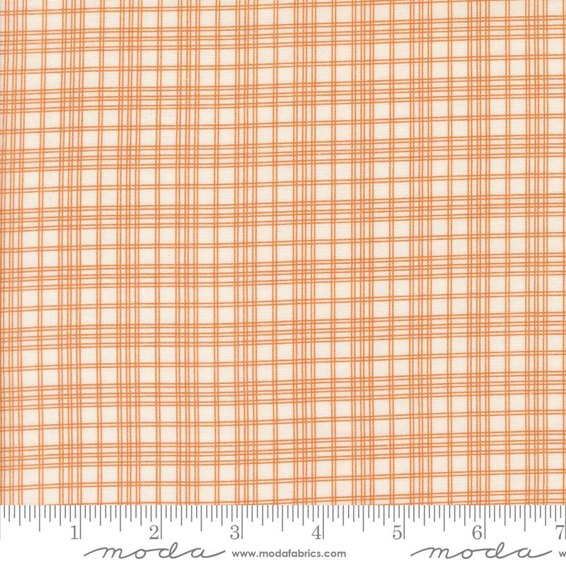 Pumpkin Spice Gatherings Open Plaid in Cream Pumpkin