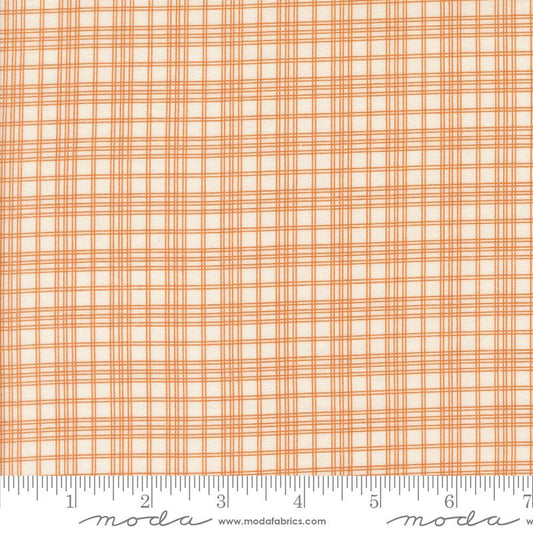 Pumpkin Spice Gatherings Open Plaid in Cream Pumpkin