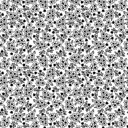 Shadow Blooms White Small Floral