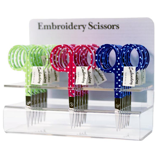 Embroidery Scissor 3½" White Dots 6340 18