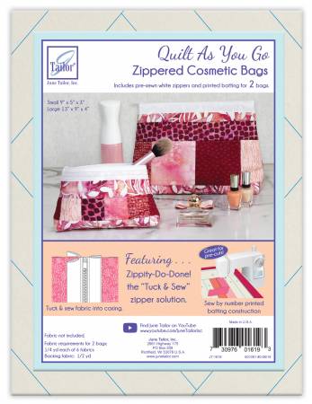 Zippity Do Done Cosmetic Bags QAYG White zip