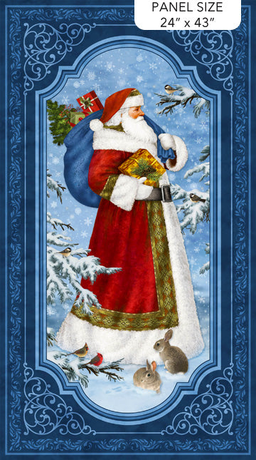 St Nicholas Panel Dk Blue Multi