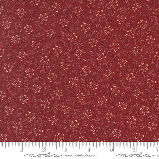 A Vintage Christmas Dainty Floral Red