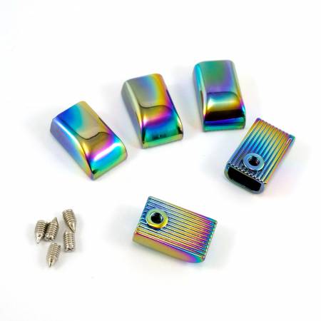 Zipper Cord Ends Rainbow 5pk