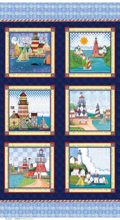 Multi Shorelights Panel Digitally Printed 9436-99 24in x 42in by Benartex Contempo Kanvas