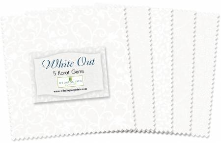 White Out || 5 Inch Squares || 42pcs/bundle