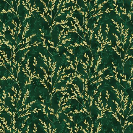 Fall Blooms Emerald/Gold Wheat