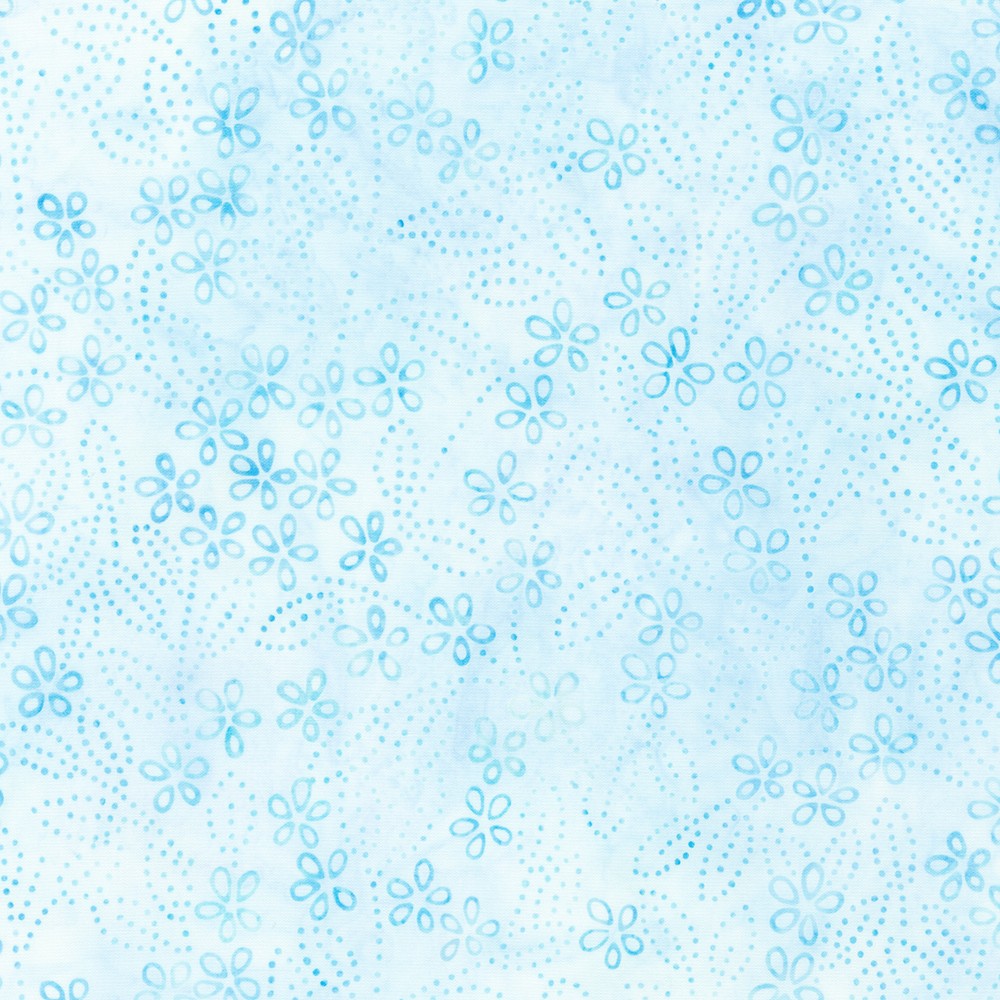 Artisan Batiks: Pastel Petals Glacier Blue