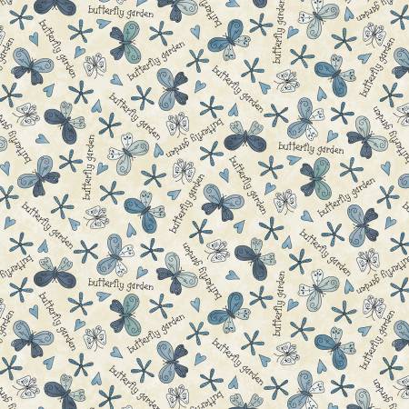 Butterflies and Bloom Cream Butterfly and Words