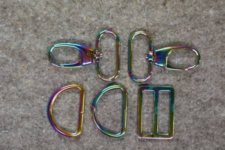 Rainbow 1-1/4in Wide Bag Strap Hardware 5pc