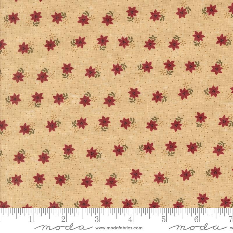 A Vintage Christmas Cactus Florals Tan