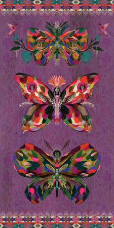 True Colors Wings Plum/Multi 24" x 44" Panel