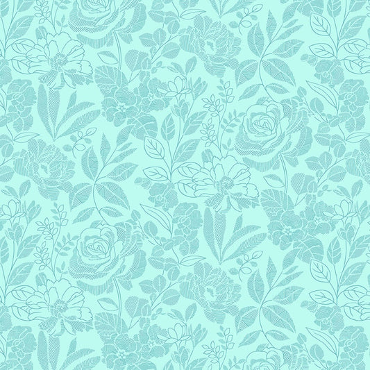 Splendid Path Floral Aqua