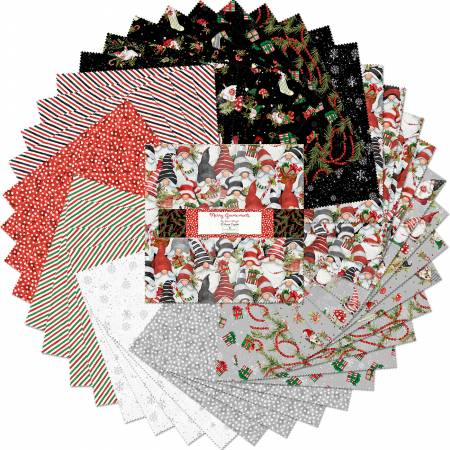 10in Squares Merry Gnome-ments, 42pc