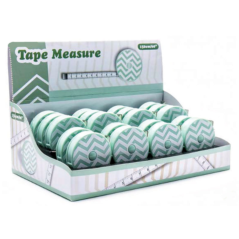 Mint Chevron Tape Measure