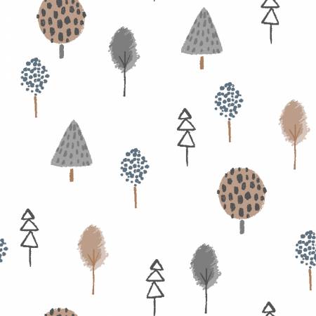 Cuddle Cubs Among The Trees White Flannel