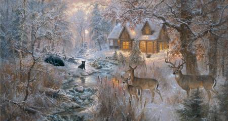 Under The Moonlight Winter Glow 24In Panel