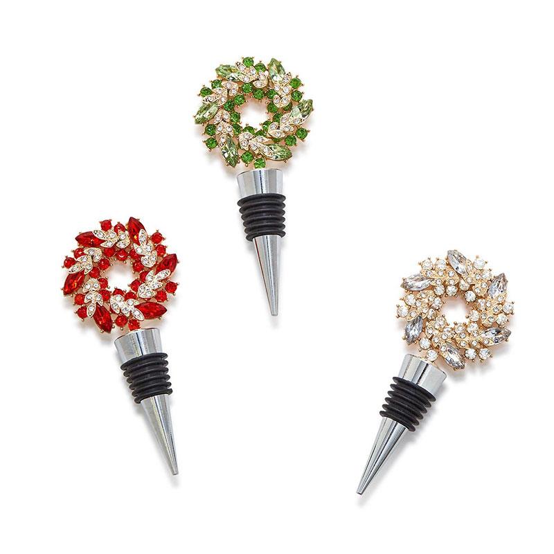 Holiday Wreath Bottle Stoppers